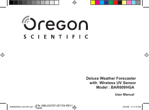 Mode d’emploi Oregon BAR 609HGA Station météo