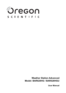 Manuale Oregon BAR 628HGU Stazione meteorologica