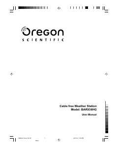 Bedienungsanleitung Oregon BAR 938HG Wetterstation