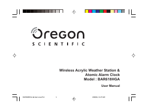 Manual Oregon BAR 618HGA Weather Station