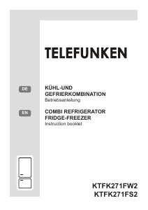 Bedienungsanleitung Telefunken KTFK271FW2 Kühl-gefrierkombination