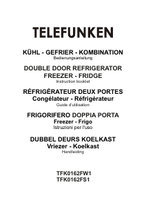 Handleiding Telefunken TFK0162FW1 Koel-vries combinatie