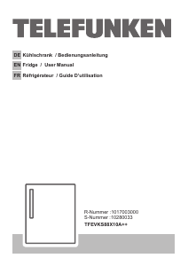 Mode d’emploi Telefunken TFEVKS88X10A++ Réfrigérateur