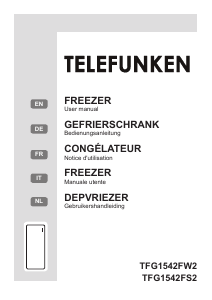 Handleiding Telefunken TFG1542FW2 Vriezer