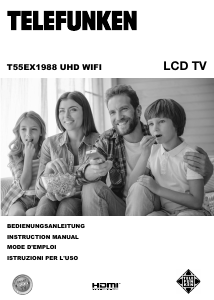 Bedienungsanleitung Telefunken T55EX1988 UHD WIFI LCD fernseher