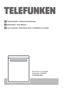 Bedienungsanleitung Telefunken TFVGS60X10A++ Geschirrspüler