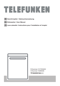 Mode d’emploi Telefunken TFGS45SI10A+++ Lave-vaisselle