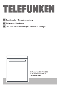 Bedienungsanleitung Telefunken TFGS60SI10A++ Geschirrspüler