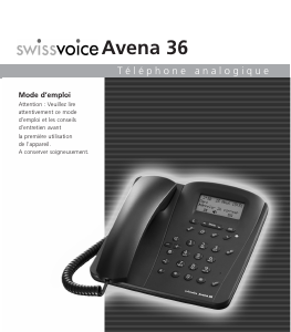 Mode d’emploi Swissvoice Avena 36 Téléphone