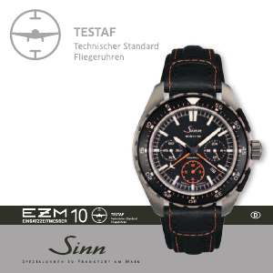 Bedienungsanleitung Sinn EZM 10 TESTAF Armbanduhr