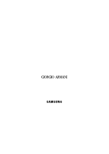 Manual Samsung GT-B7620 Giorgio Armani Mobile Phone