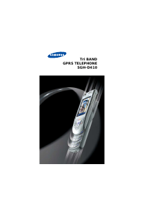 Handleiding Samsung SGH-D410 Mobiele telefoon