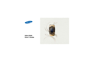 Manual Samsung SGH-E500 Mobile Phone