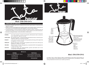 Manual de uso Jata CFI12 Máquina de café
