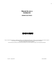 Manual de uso Domec HEXRS18 Horno