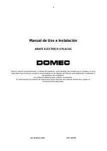 Manual de uso Domec AEXG Placa