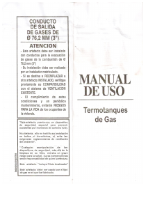 Manual de uso Domec TH6-50 Caldera de gas