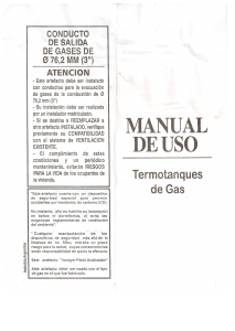 Manual de uso Domec TH6-80 Caldera de gas