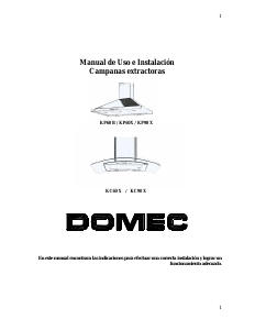 Manual de uso Domec KC90X Campana extractora