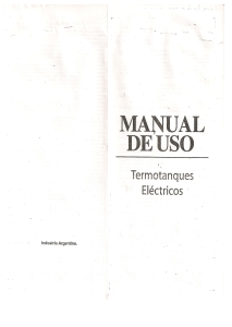 Manual de uso Domec THE6-120 Calentador de agua