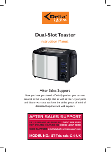 Manual Delta GT-Tds-eds-04-UK Toaster