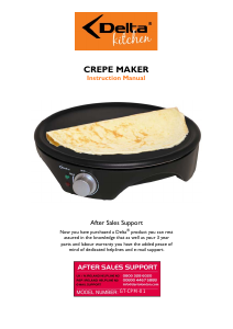 Handleiding Delta GT-CPM-01 Crepemaker