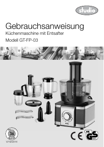 Bedienungsanleitung Studio GT-FP-03 Küchenmaschine