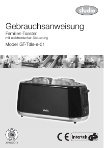 Bedienungsanleitung Studio GT-Tdls-e-01 Toaster