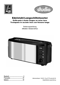 Bedienungsanleitung Studio GT-Tls-eds-04-CH Toaster