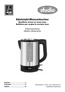 Bedienungsanleitung Studio GT-WKeds-03-CH Wasserkocher