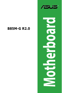 Manual Asus B85M-G R2.0 Motherboard