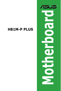 Manual Asus H81M-P PLUS Motherboard