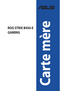 Mode d’emploi Asus ROG STRIX B450-E GAMING Carte mère