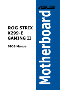 Manual Asus ROG STRIX X299-E GAMING II Motherboard