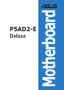 Handleiding Asus P5AD2-E Deluxe Moederbord