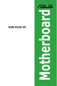 Manual Asus E3M-PLUS V5 Motherboard