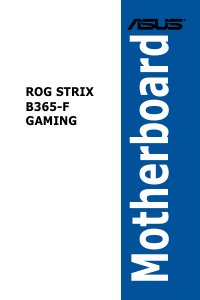 Handleiding Asus ROG STRIX B365-F GAMING Moederbord