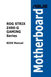 Handleiding Asus ROG STRIX Z490-G GAMING Moederbord