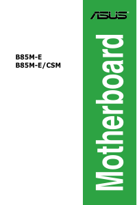 Manual Asus B85M-E/CSM Motherboard