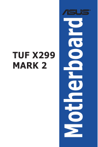 Bedienungsanleitung Asus TUF X299 MARK 2 Hauptplatine