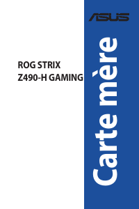 Mode d’emploi Asus ROG STRIX Z490-H GAMING Carte mère