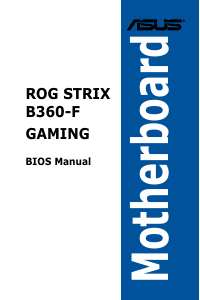 Manual Asus ROG STRIX B360-F GAMING Motherboard