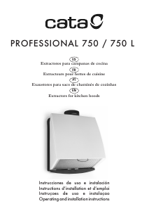 Manual de uso Cata Professional 750L Campana extractora