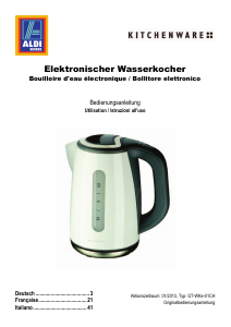 Bedienungsanleitung Kitchenware GT-WKe-01CH Wasserkocher
