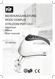 Manuale FiF GT-HM-05s Sbattitore