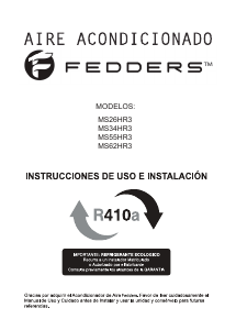 Manual de uso Fedders MS26HR3 Aire acondicionado
