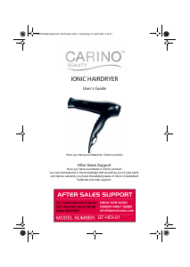 Handleiding Carino GT-HDI-01 Haardroger