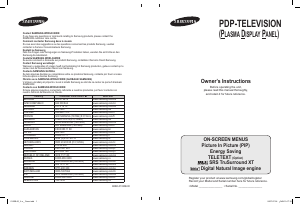 Manual Samsung PS-42E97HD Plasma Television