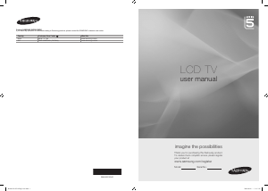 Manual Samsung LE40B551A6W LCD Television