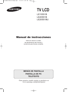 Manual de uso Samsung LE20S51BU Televisor de LCD